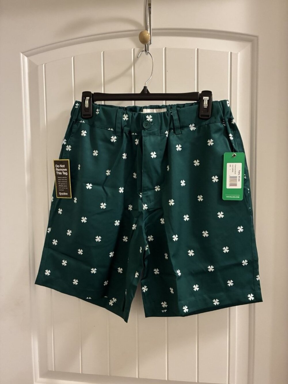 Tipsy Elves Shamrock Shorts In Green In Medium 32” x 7.5”
